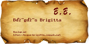 Bögös Brigitta névjegykártya