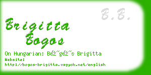 brigitta bogos business card